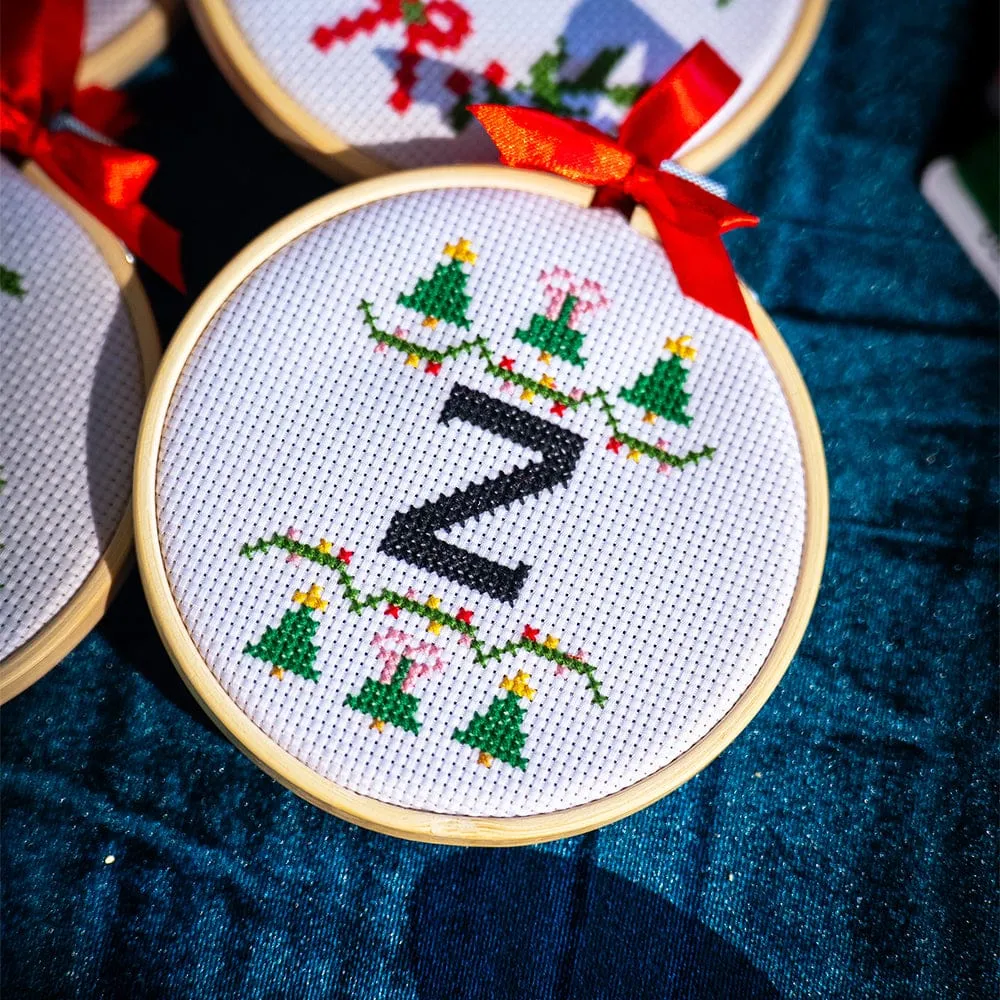 Craft Club Family Initials kit cruce ornamente Crăciun 4 buc