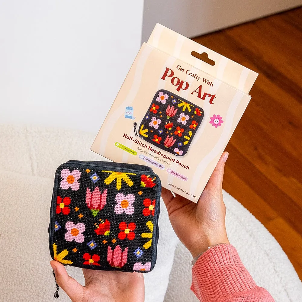 Craft Club Pop Art Petals etui needlepoint 12x12 cm