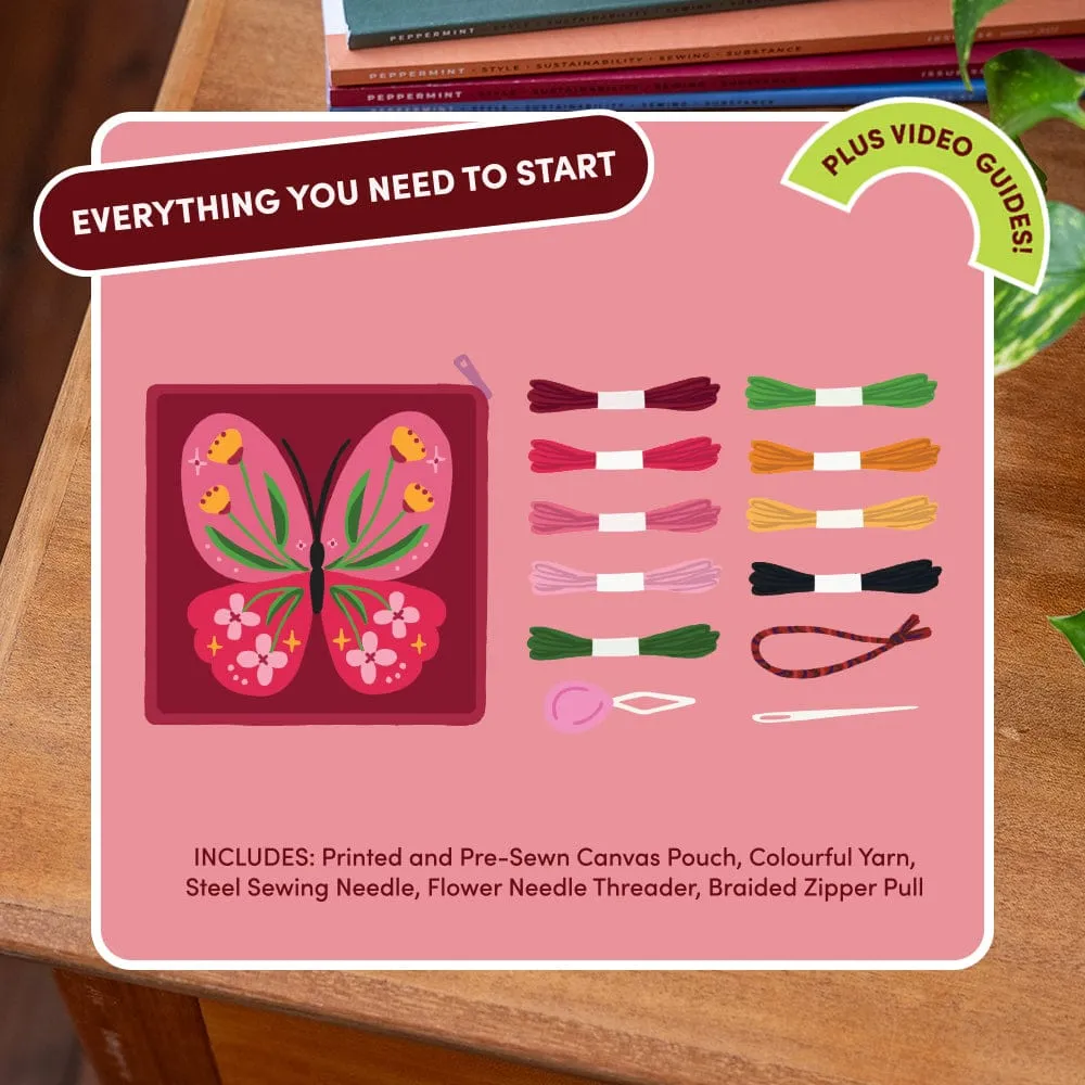 Craft Club Butterfly Bloom kit goblen etui 12x12cm fluture