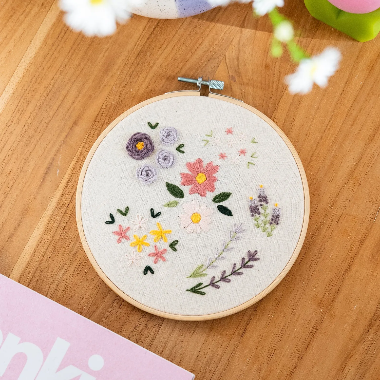 Craft Club DELUXE FLORAL SAMPLER kit broderie cu 3 modele