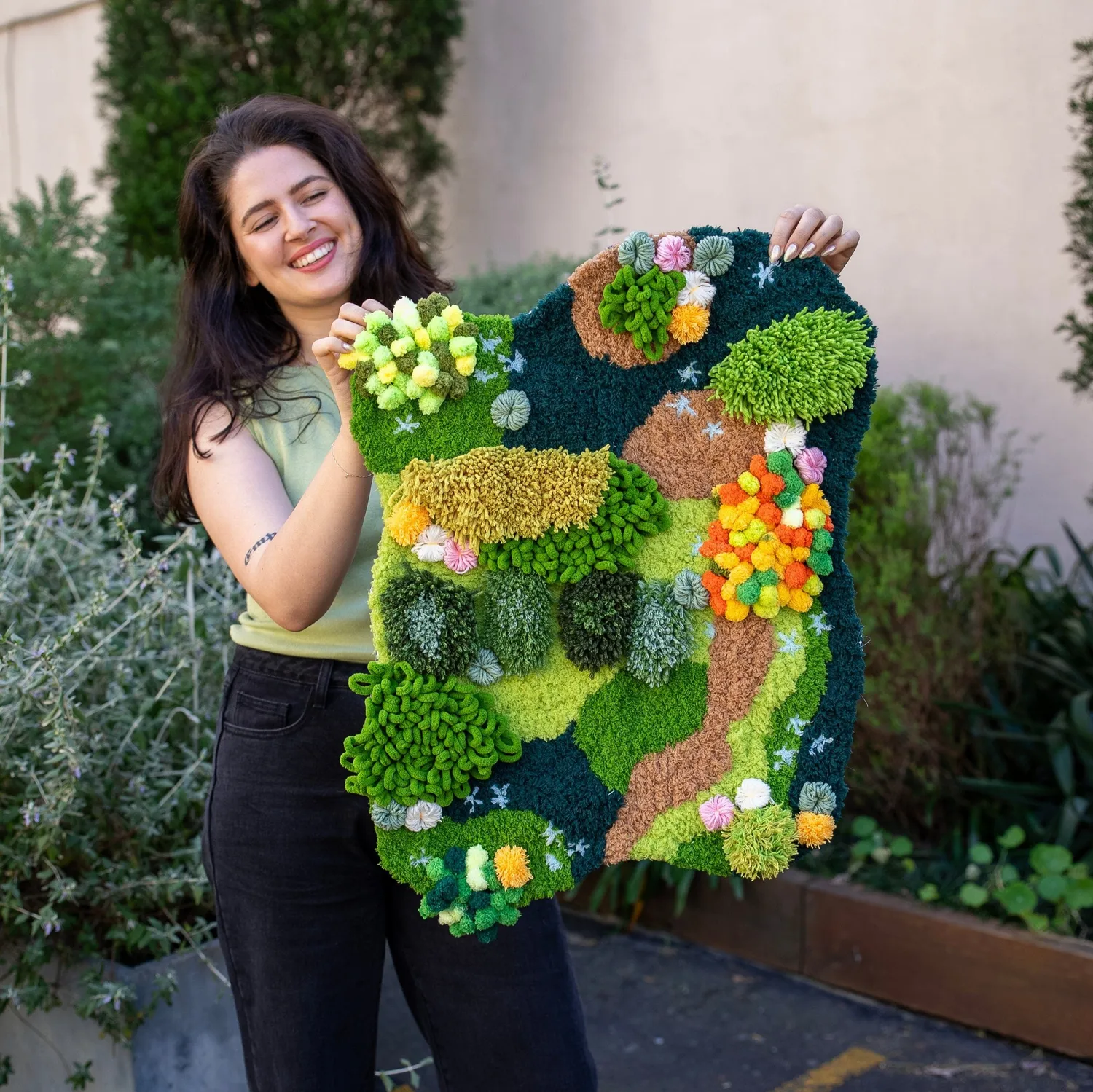 Craft Club Mega Mossy set covor + suporturi muschi cu foarfeca