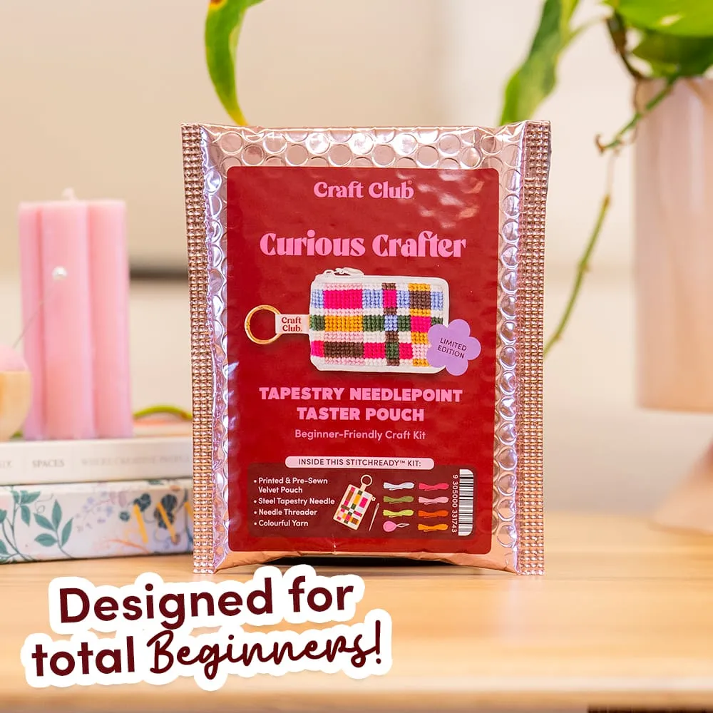 Craft Club Curious Crafter kit needlepoint borseta 10 cm