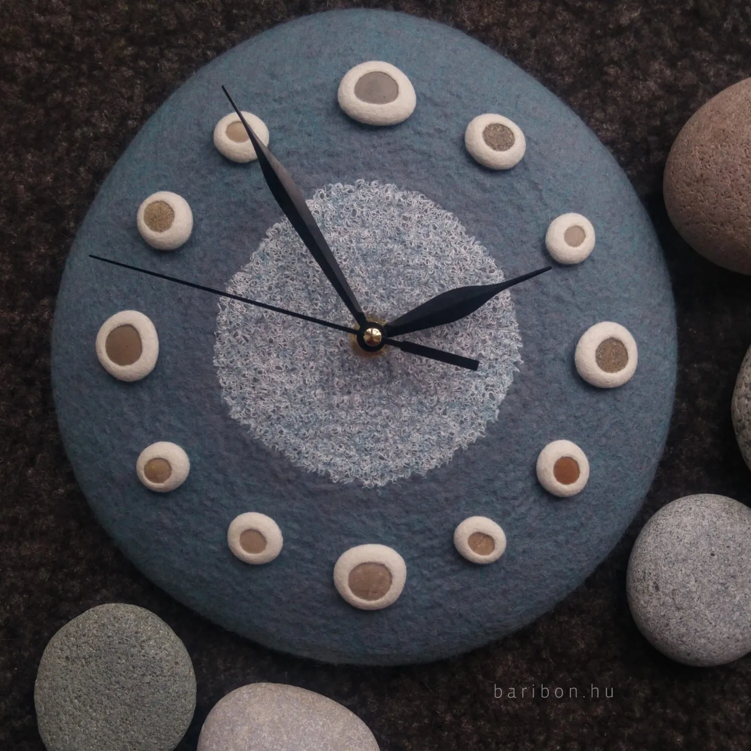 Baribon Pebble kit ceas perete pietre pasla