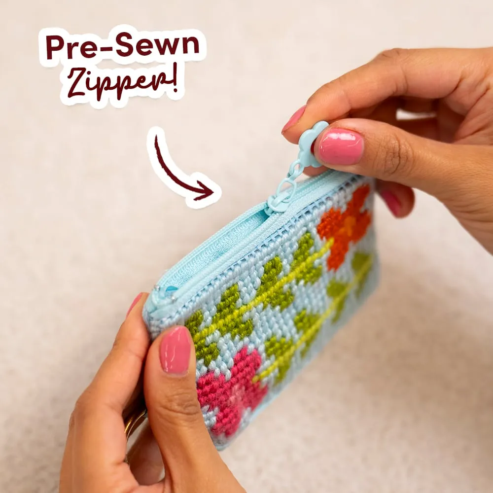 Craft Club BEGINNER BLOOMS kit goblen pentru etui floral