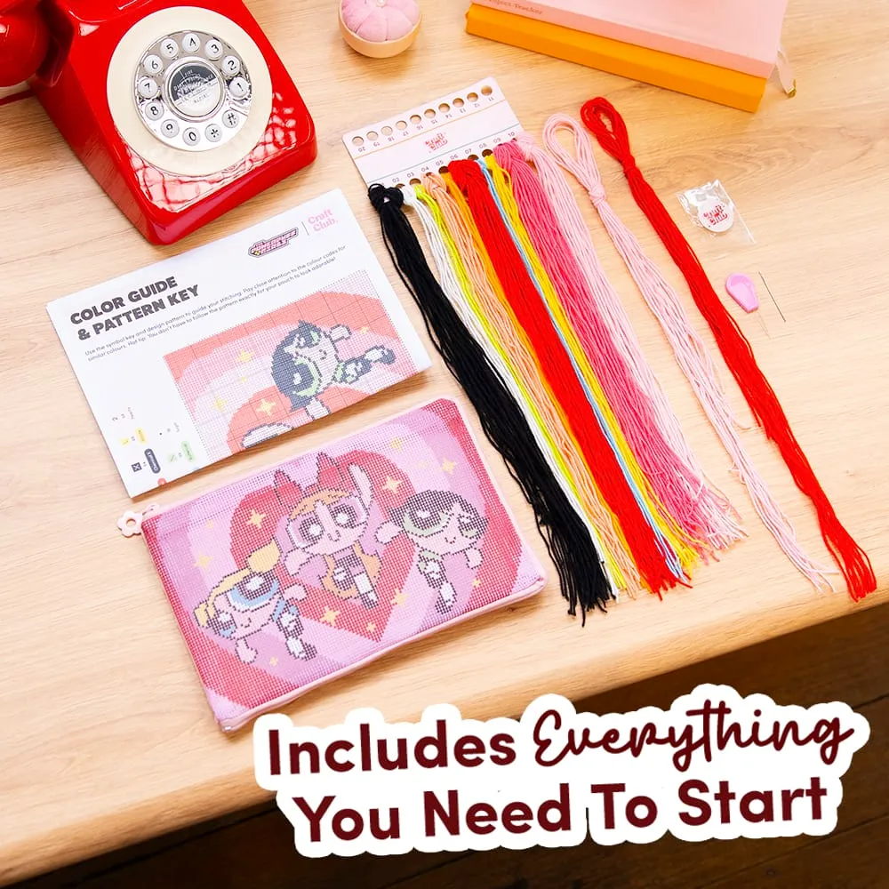 Craft Club Best Friends Forever kit pouch goblen Powerpuff