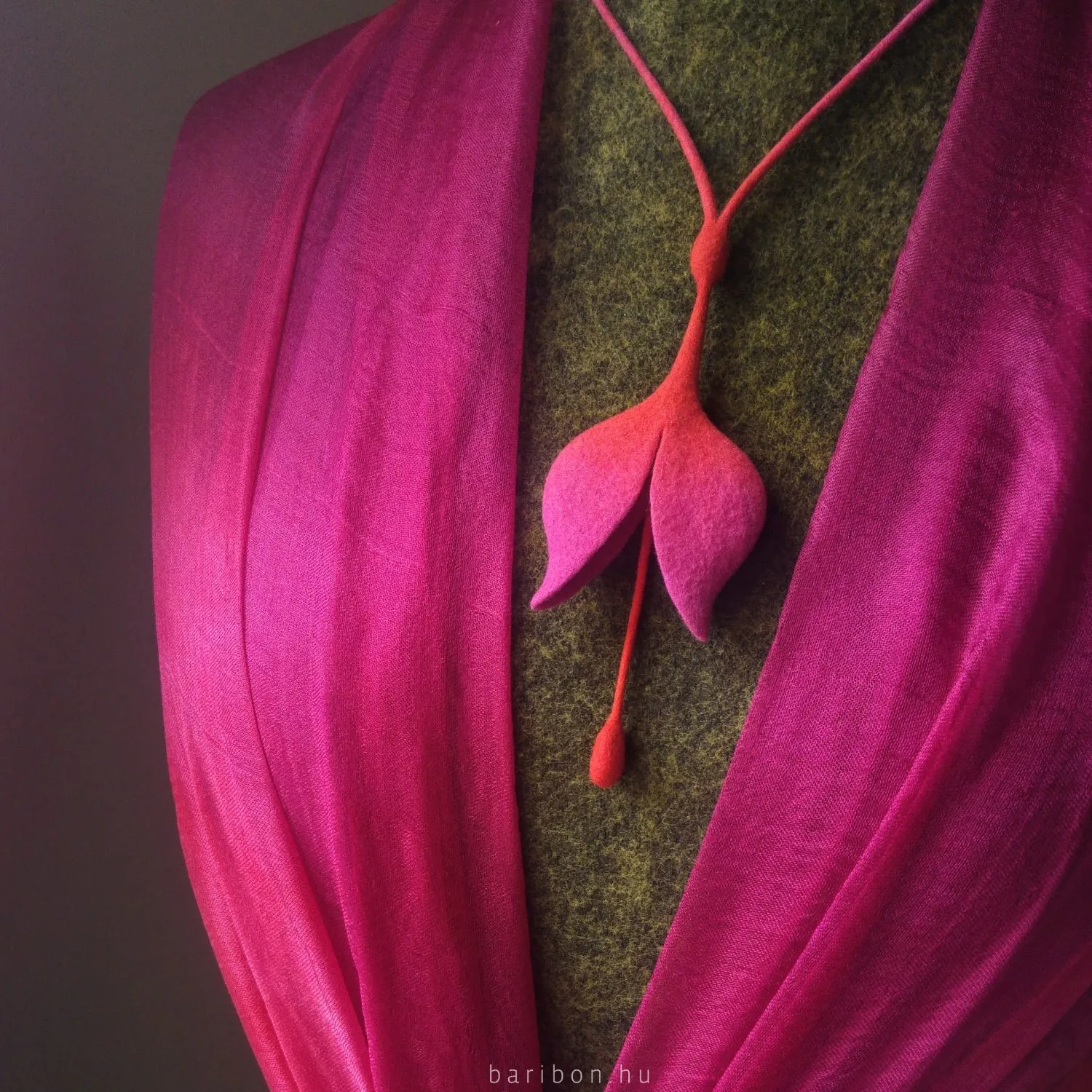 Baribon Fuchsia pachet workshop colier floare handmade