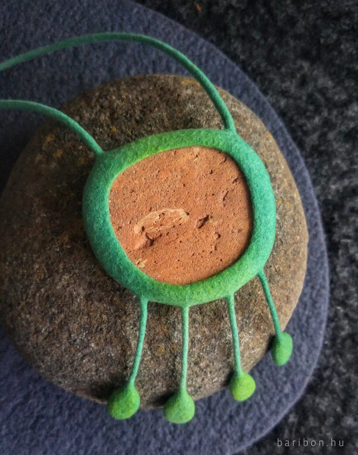 Baribon Terracotta Teal colier teracota turcoaz