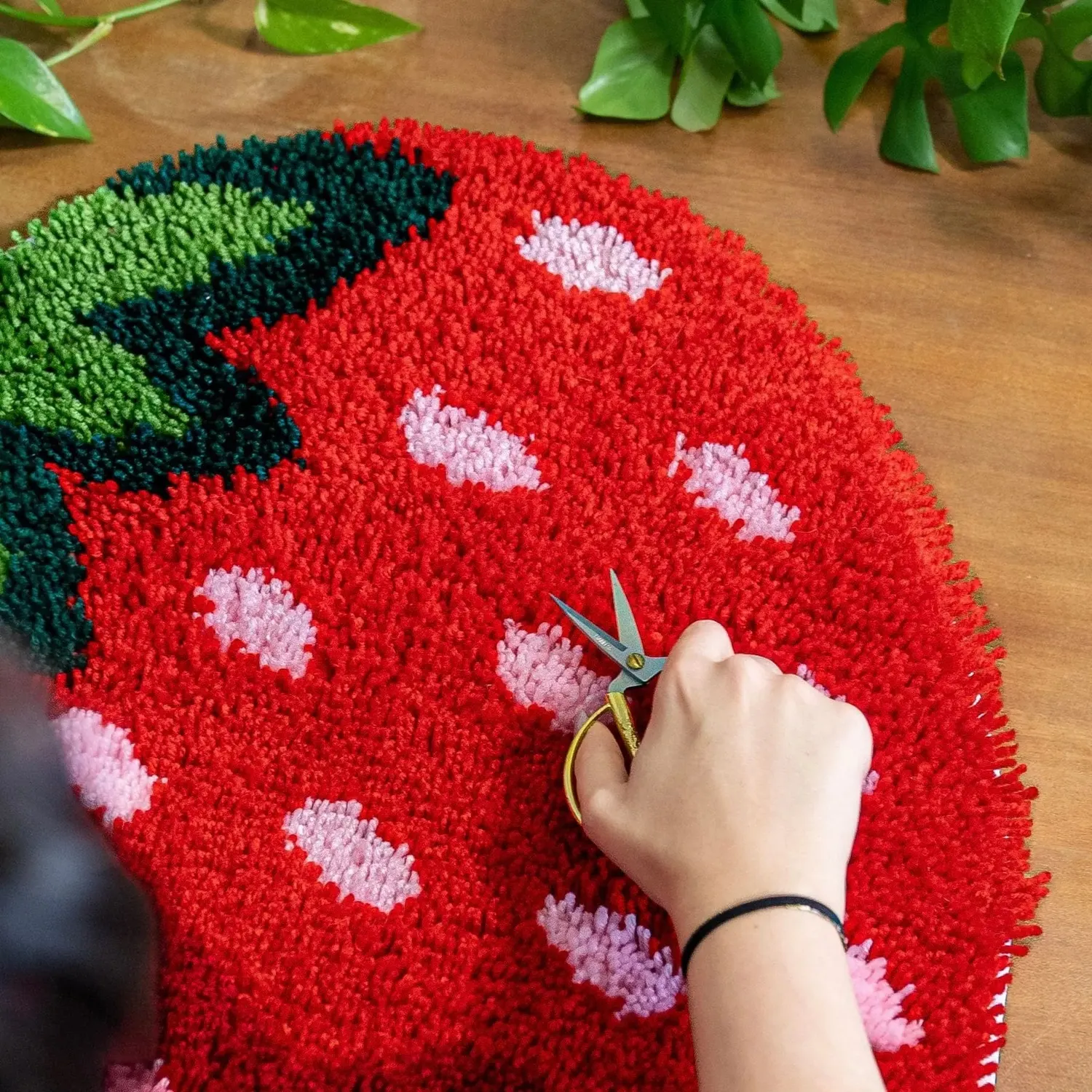 Craft Club Strawberry Dreams set croșetat și covor latch hook