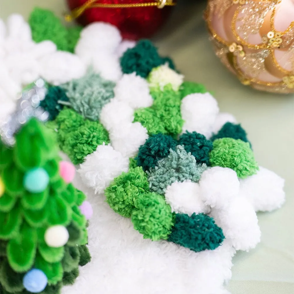 Craft Club Twinkling Christmas Tree kit coaster moss brad 22x15