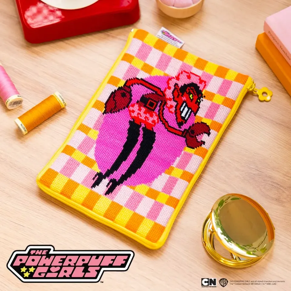 Craft Club HIM Needlepoint pouch kit Powerpuff Girls 22 x 14,5 cm