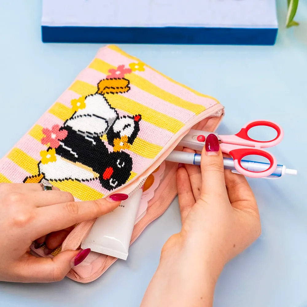 Craft Club Pingu Pinga kit borseta cusut 22x14,5 cm dungi