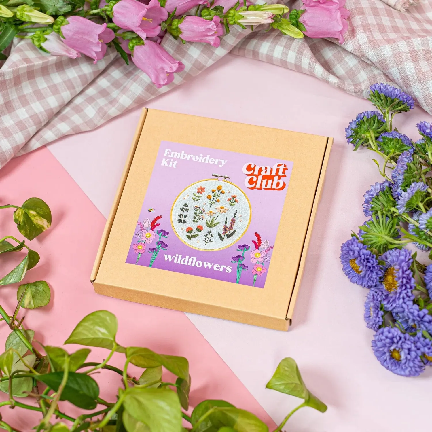 Craft Club Wildflower kit broderie flori pastel
