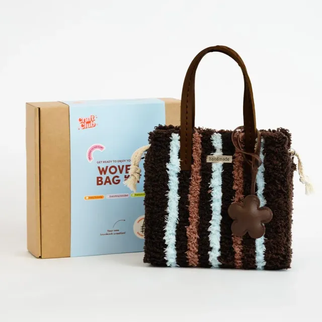 Craft Club Chocolate Pinstripe kit geanta tesuta 20x30 cm