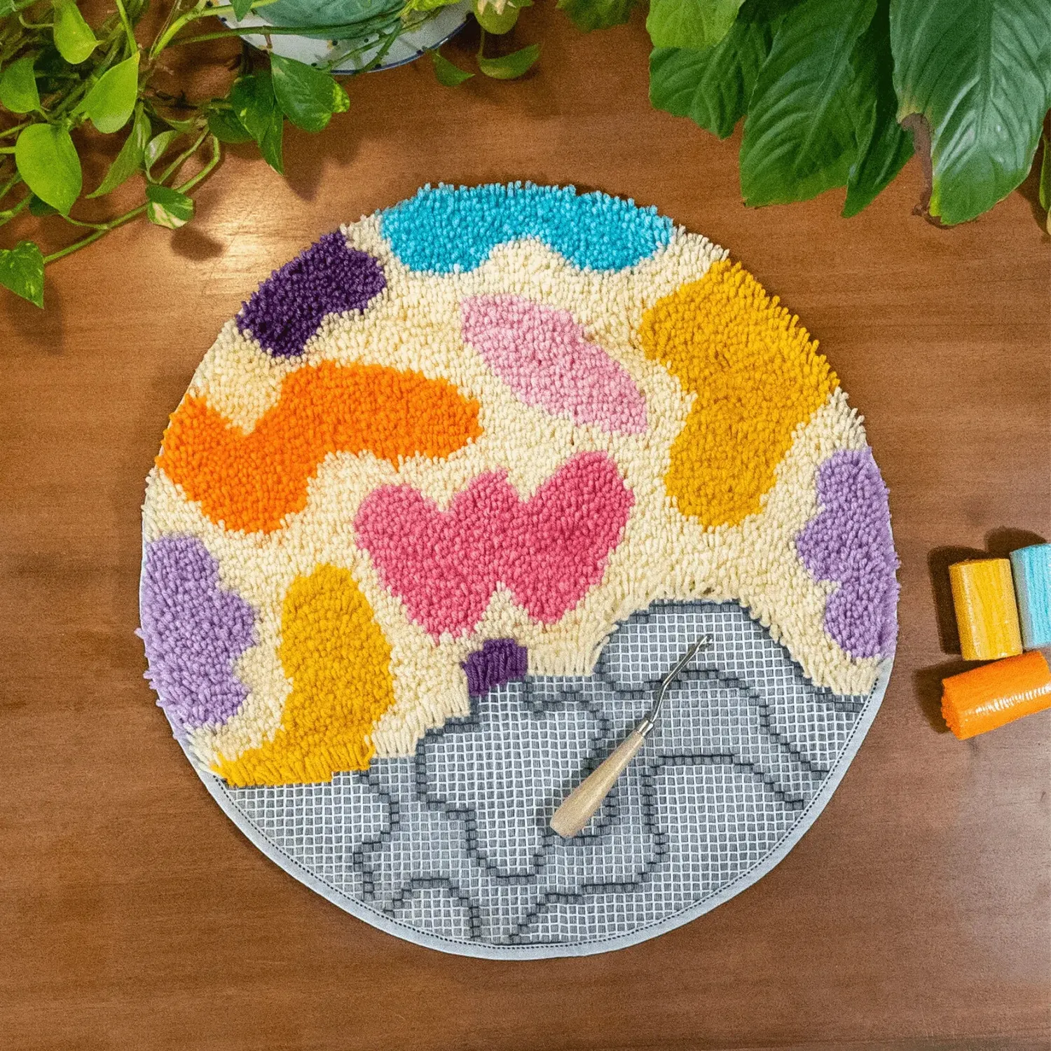Craft Club Botanic Brights covor latch hook 48x48 cm