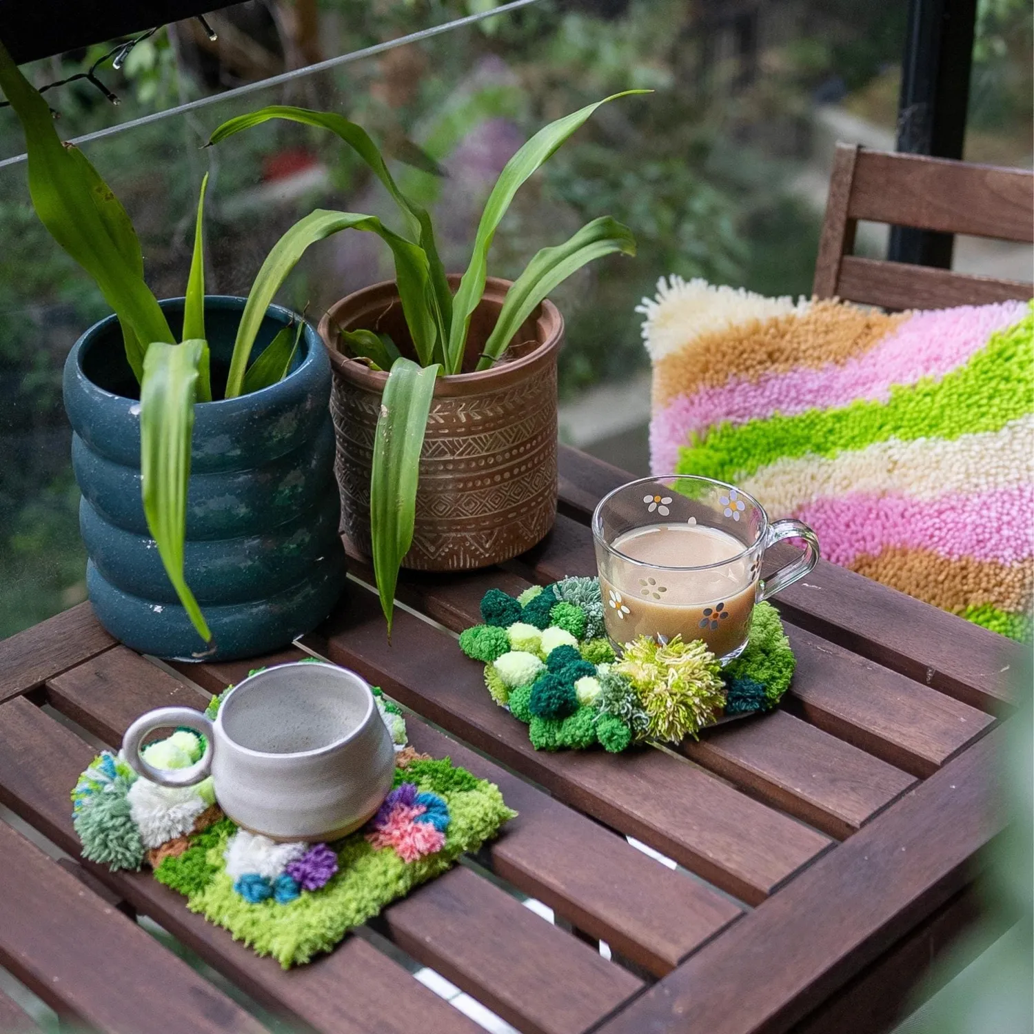 Craft Club Gorgeous Greens set 3 coastere muschi