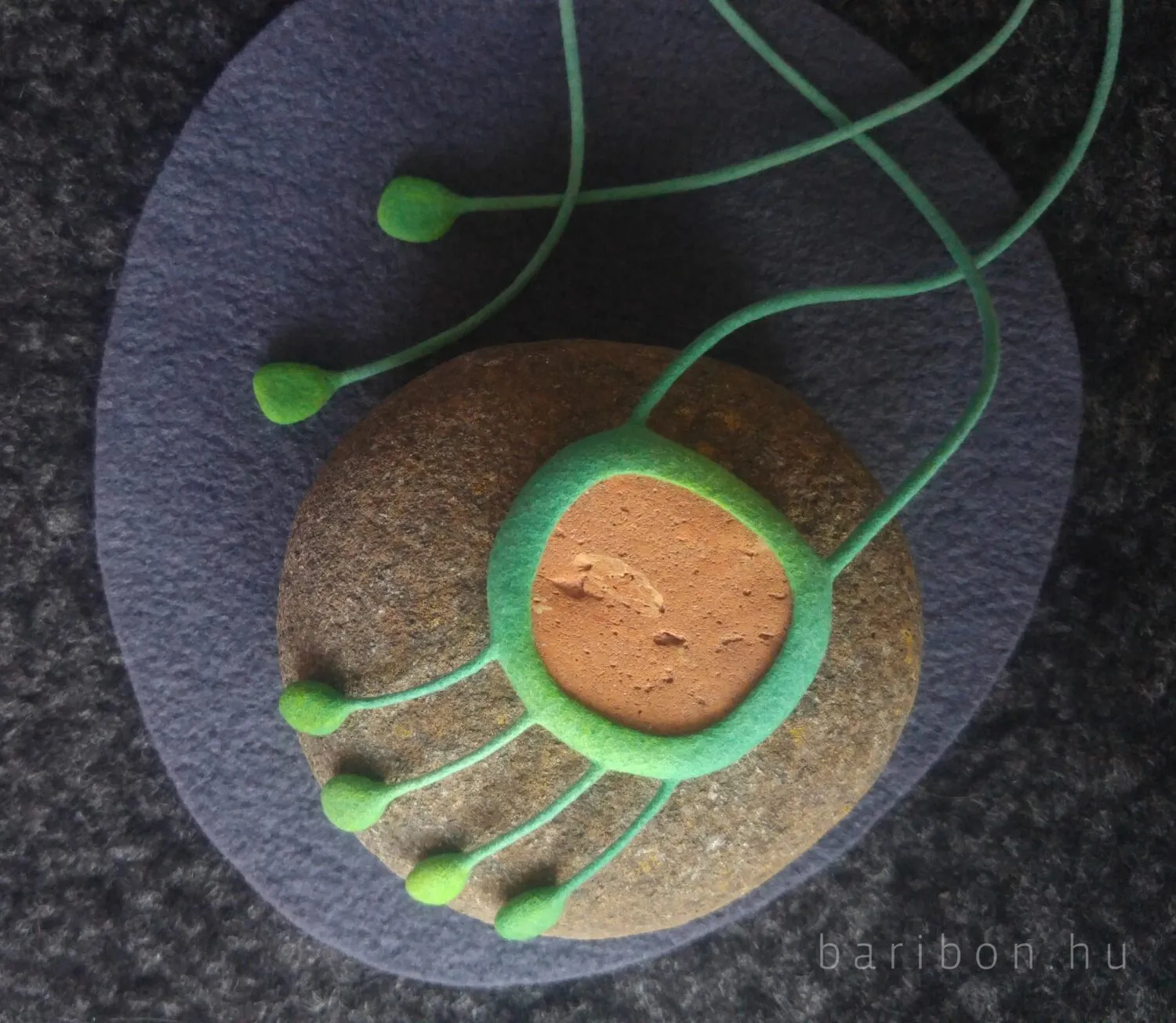 Baribon Terracotta Teal colier teracota turcoaz