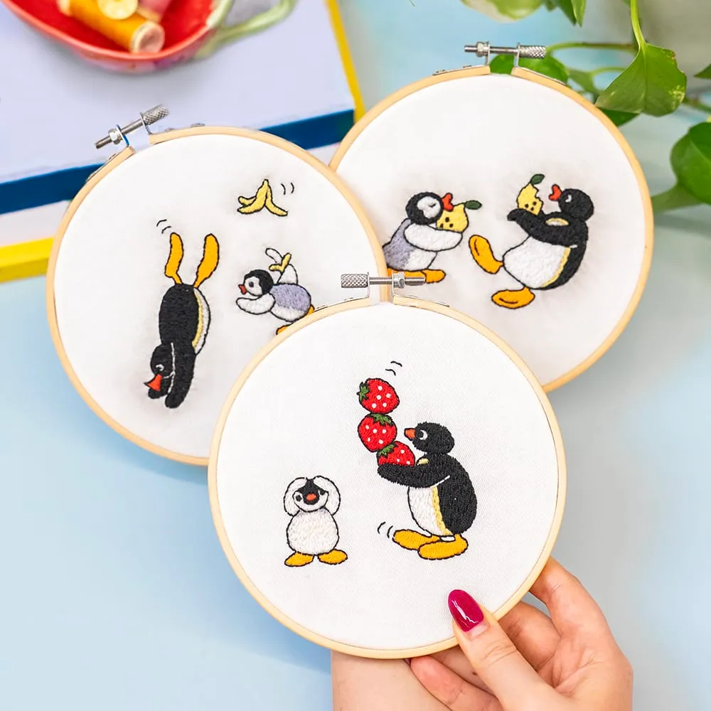 Craft Club Hoop Duo Pingu kit broderie si cusatura 2 buc