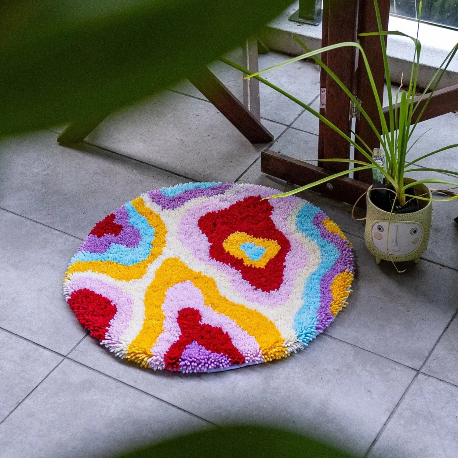 Craft Club Psychedelia kit covor 48x48cm latch hook