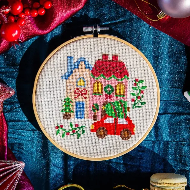 Craft Club Christmas Street kit goblen Craciun 15cm