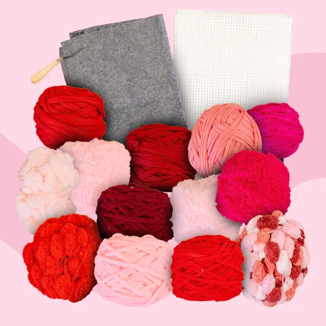 Craft Club Pink and Red set fire si unelte roz rosu
