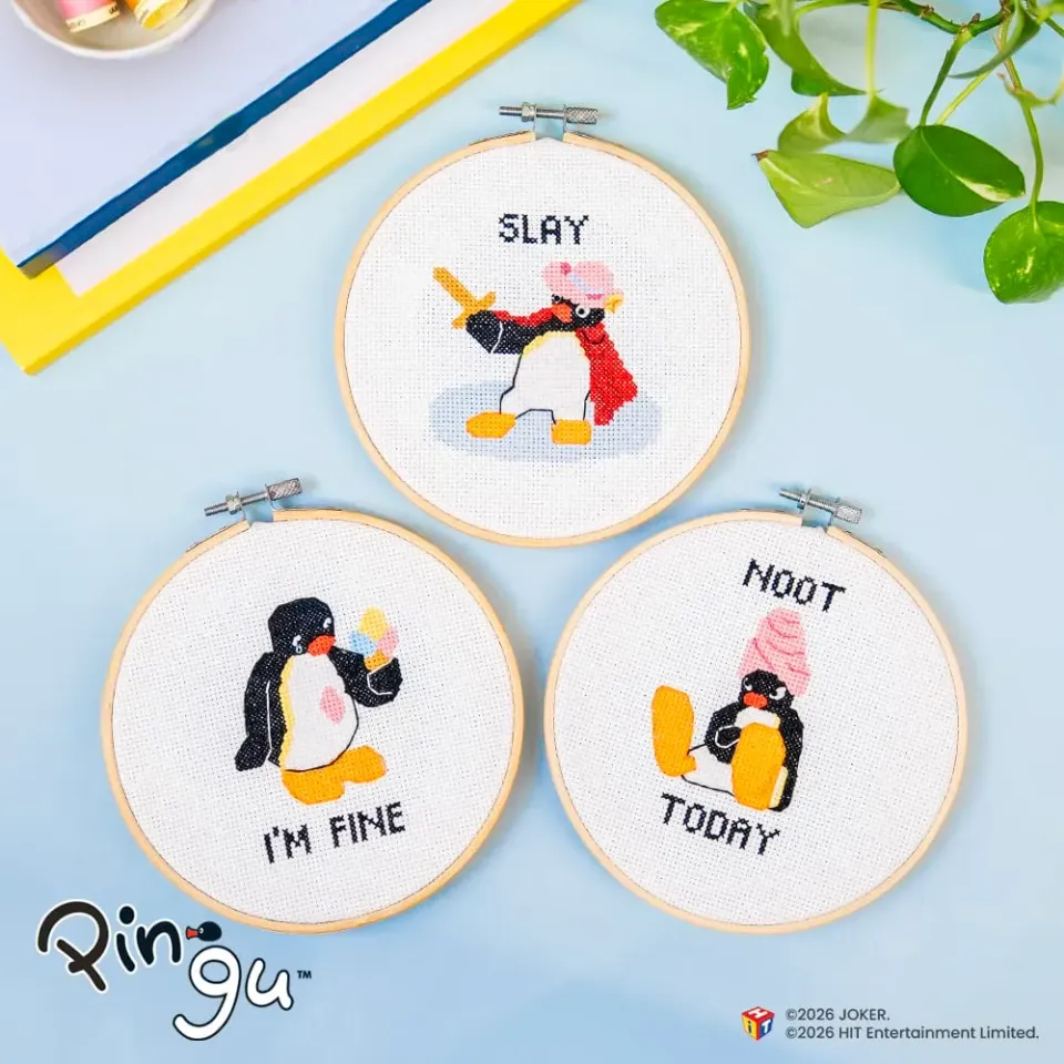 Craft Club Cheeky Pingu kit goblen punct cruce trio