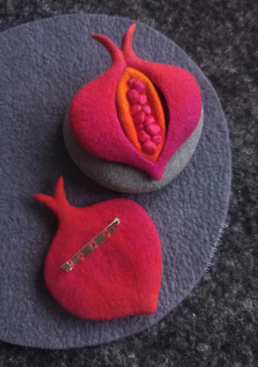 Baribon Pomegranate kit bijuterii rodie brosa colier