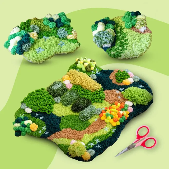 Craft Club Mega Mossy set covor + suporturi muschi cu foarfeca