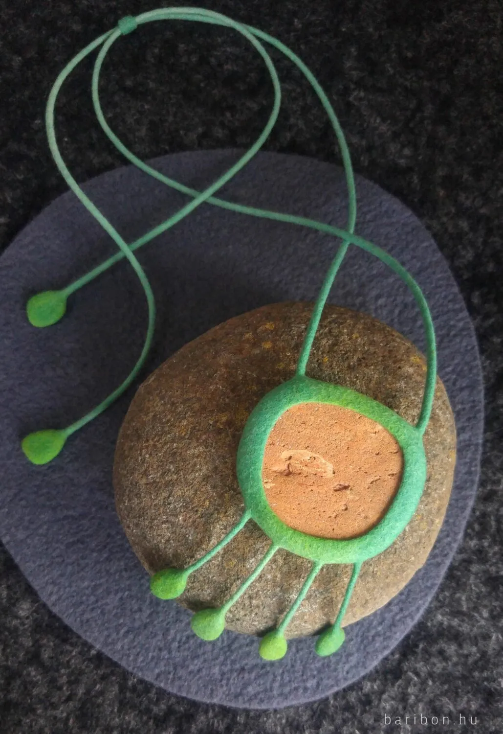 Baribon Terracotta Teal colier teracota turcoaz