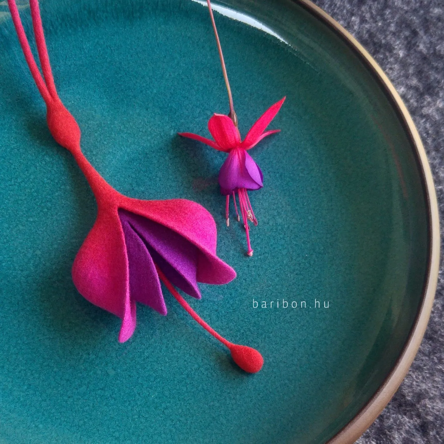 Baribon Fuchsia pachet workshop colier floare handmade