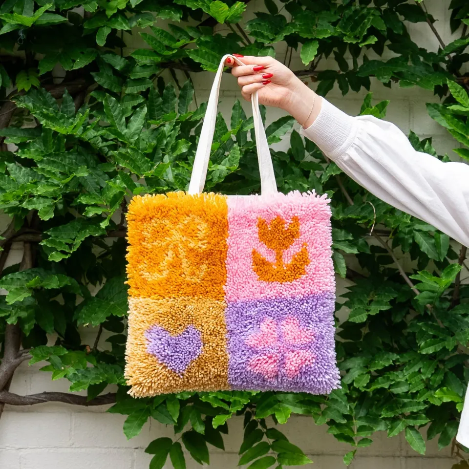 Craft Club Lucky Charms traista latch hook 34x34cm trifoi