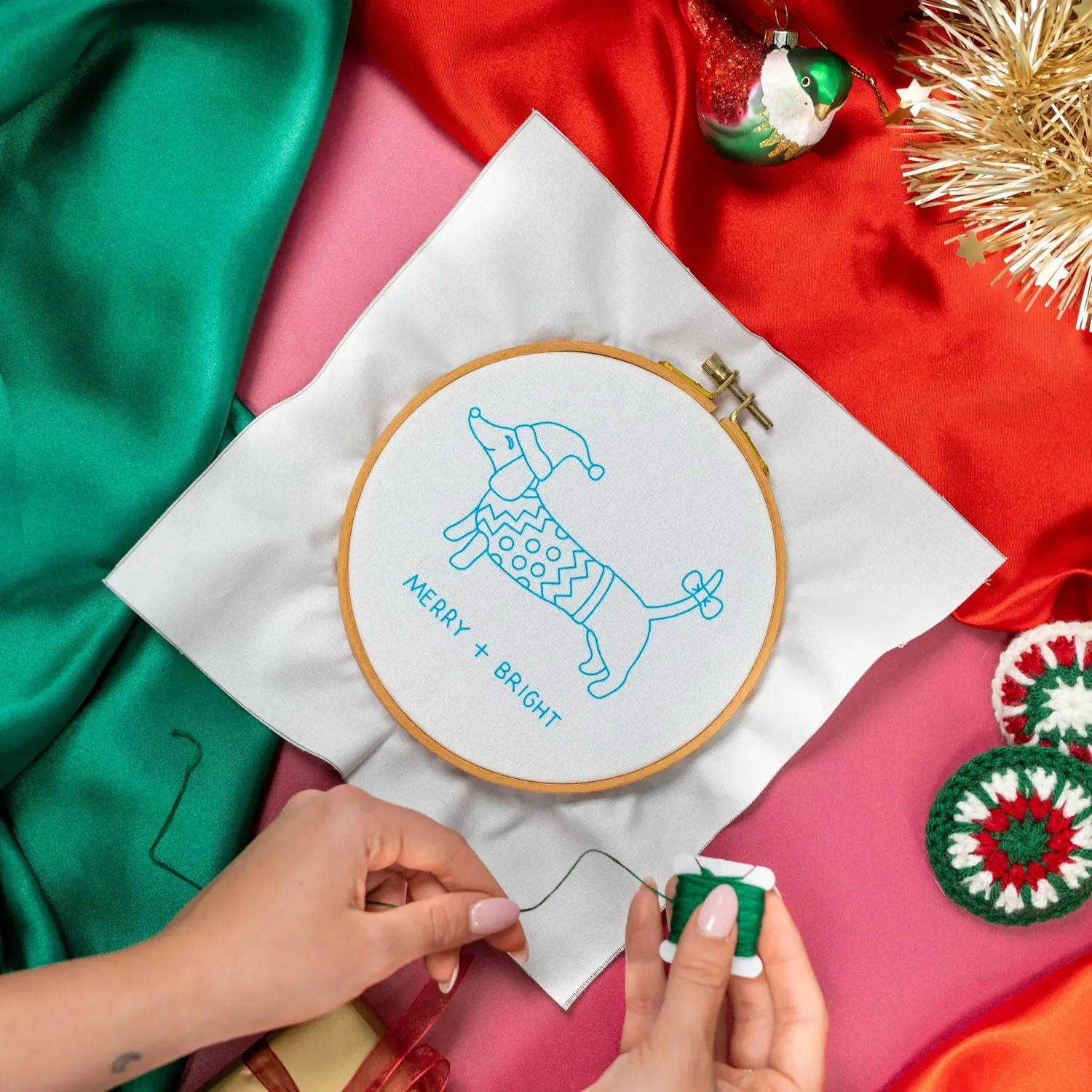 Craft Club Santa's Little Helper kit broderie Craciun