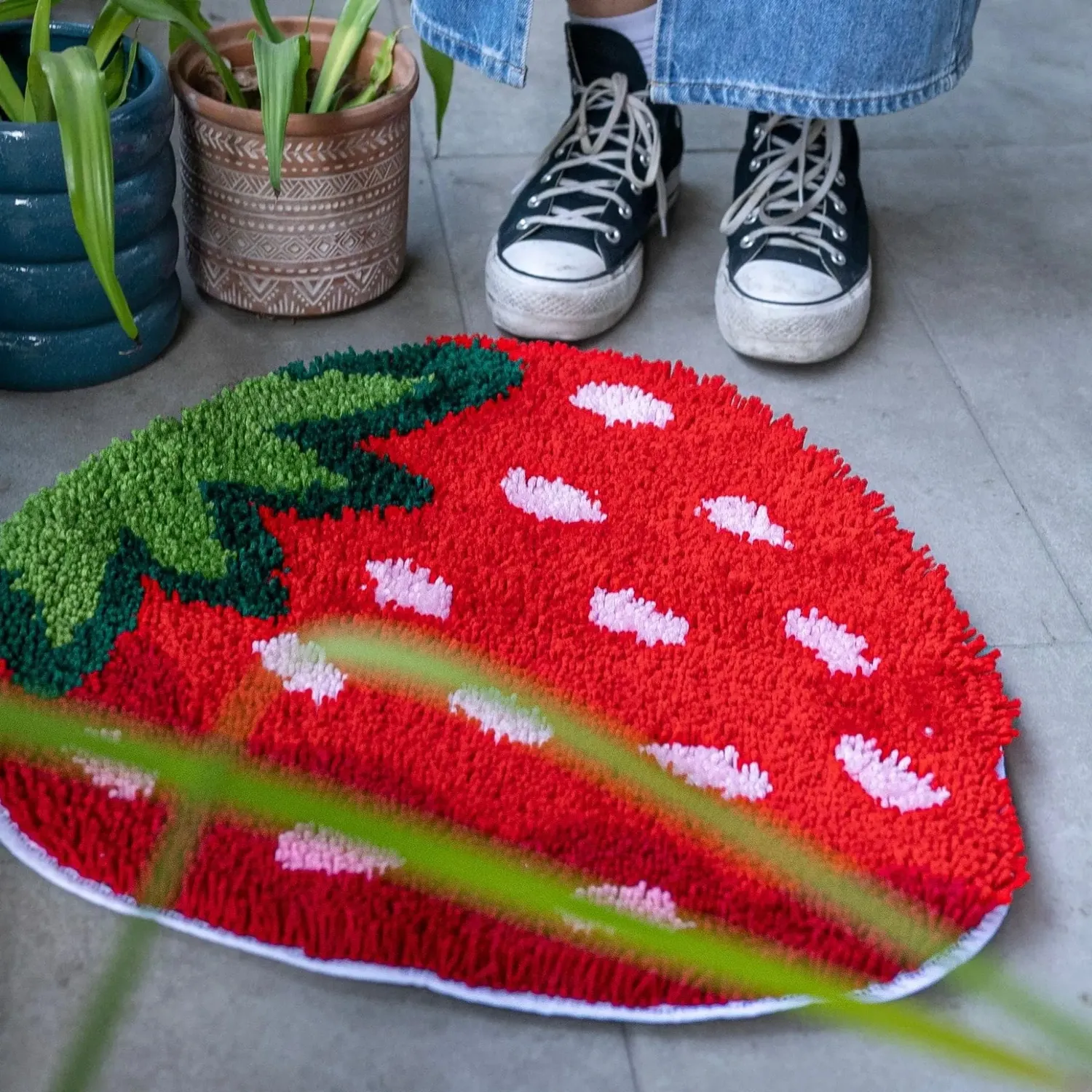 Craft Club Strawberry Dreams set croșetat și covor latch hook