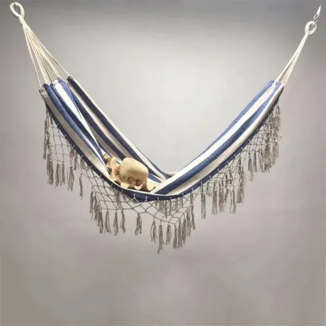 Macrame Meu hamac macrame dungi 200x100cm 120kg