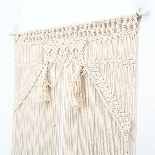 Macrame Meu perdea fire macrame maro-bej 80x150 cm