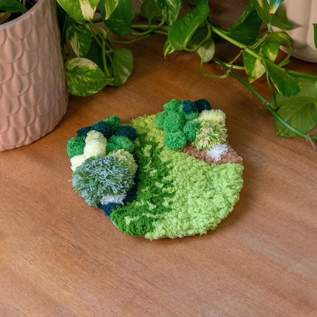 Craft Club Grassy Garden kit coaster muschi 20x17cm