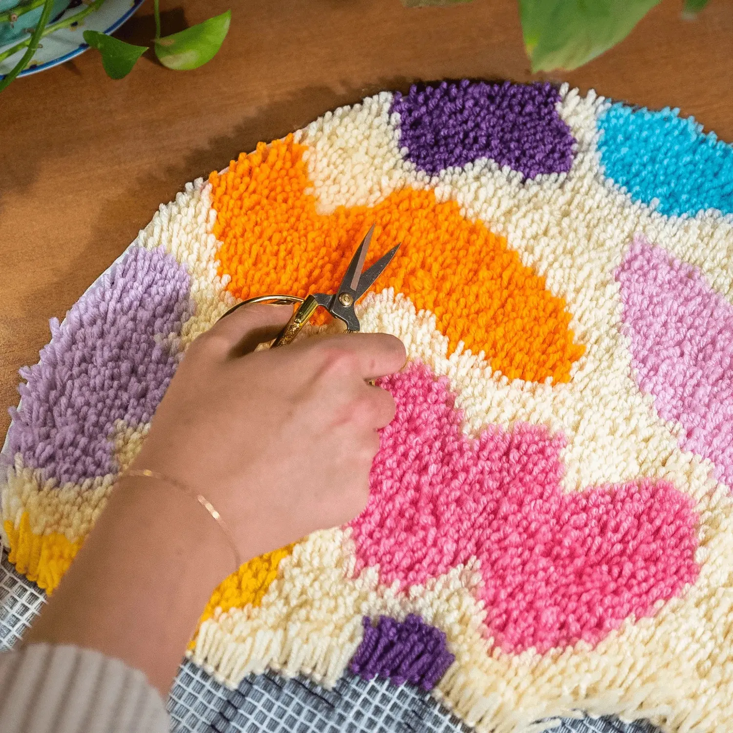 Craft Club Botanic Brights covor latch hook 48x48 cm