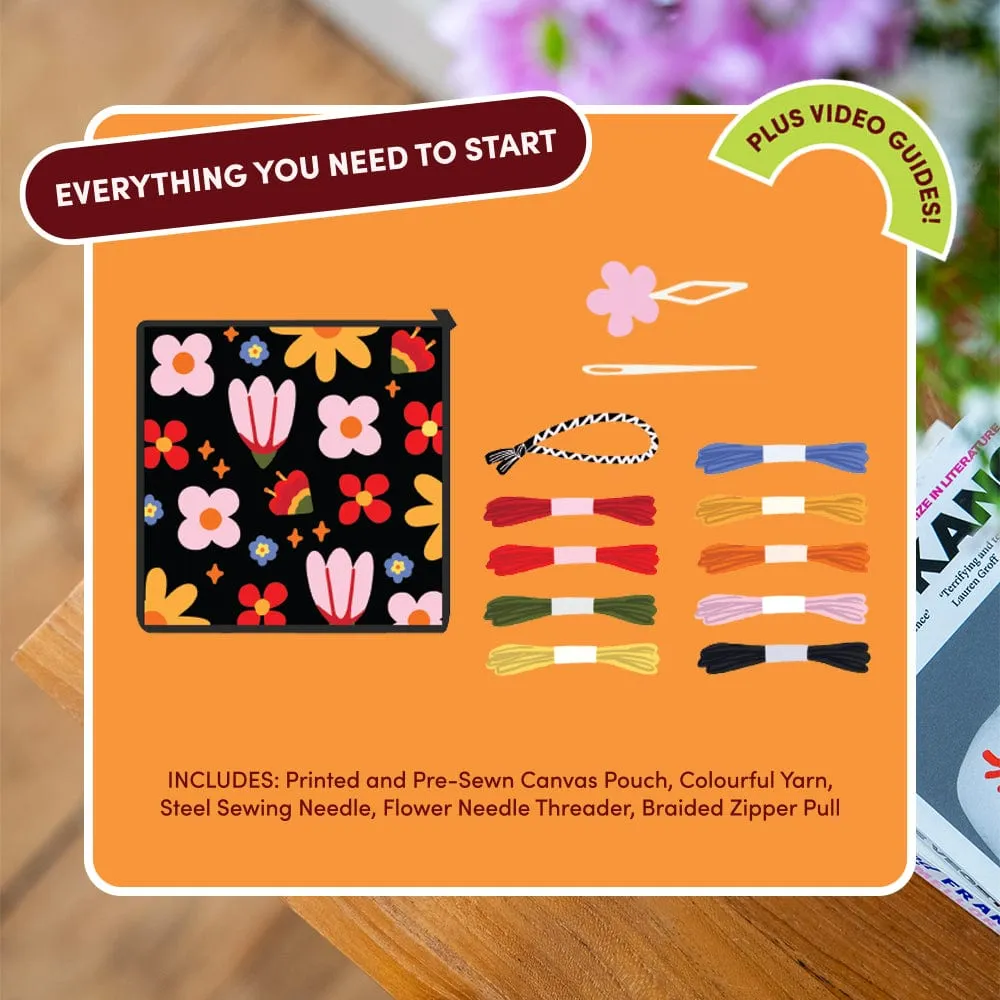 Craft Club Pop Art Petals etui needlepoint 12x12 cm
