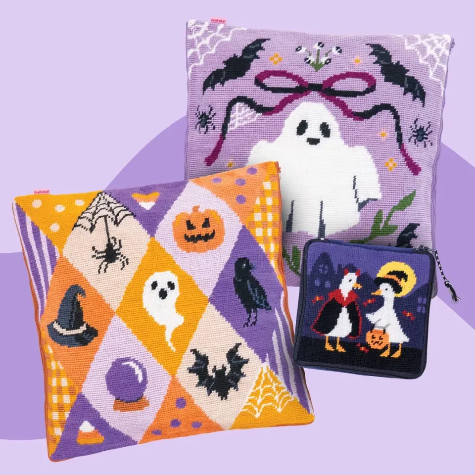 Craft Club Full Fright set broderie halloween 3 piese