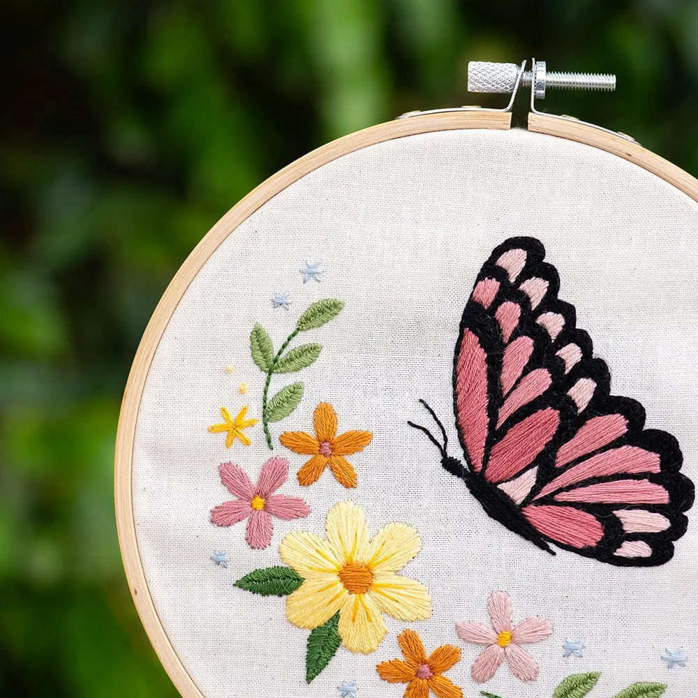 Craft Club Blushing Butterfly kit broderie fluture