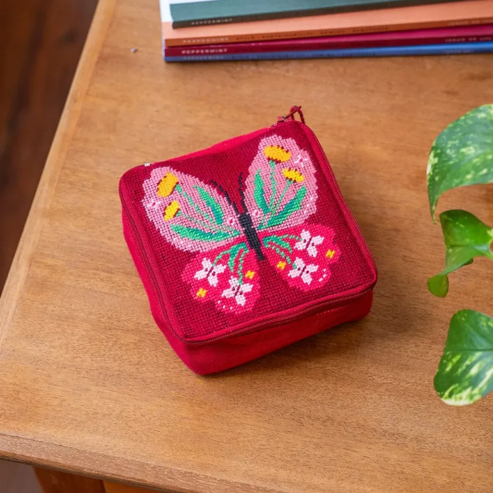 Craft Club Butterfly Bloom kit goblen etui 12x12cm fluture
