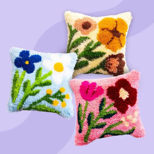 Craft Club Wild Blooms Trio bundle perne latch hook 3 buc