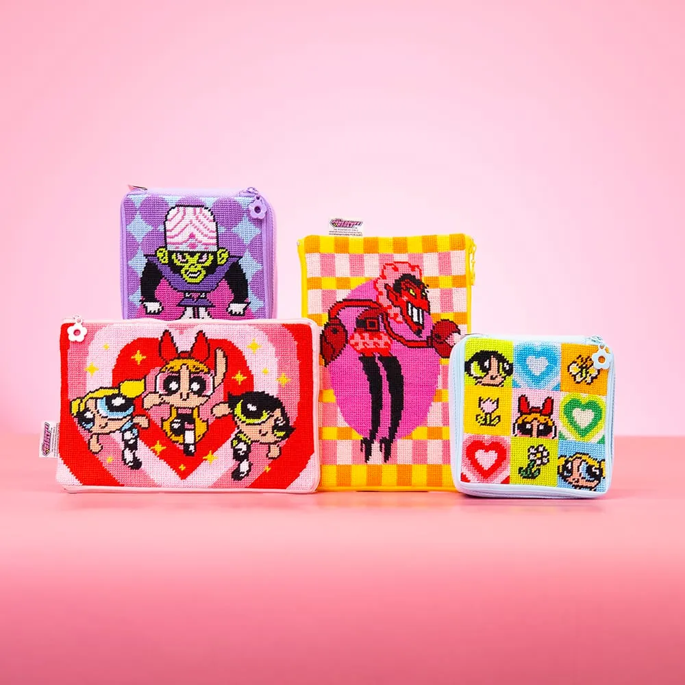 Craft Club HIM Needlepoint pouch kit Powerpuff Girls 22 x 14,5 cm