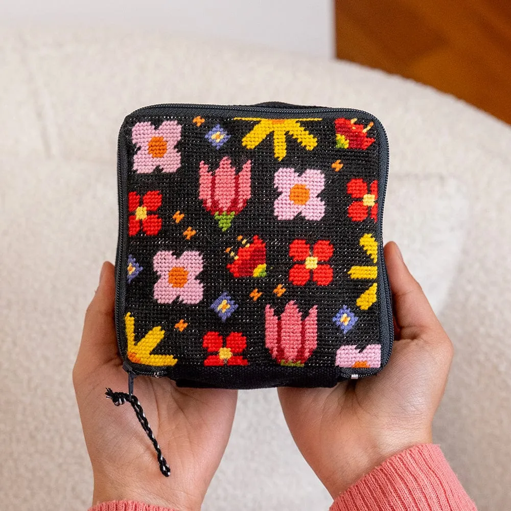 Craft Club Pop Art Petals etui needlepoint 12x12 cm