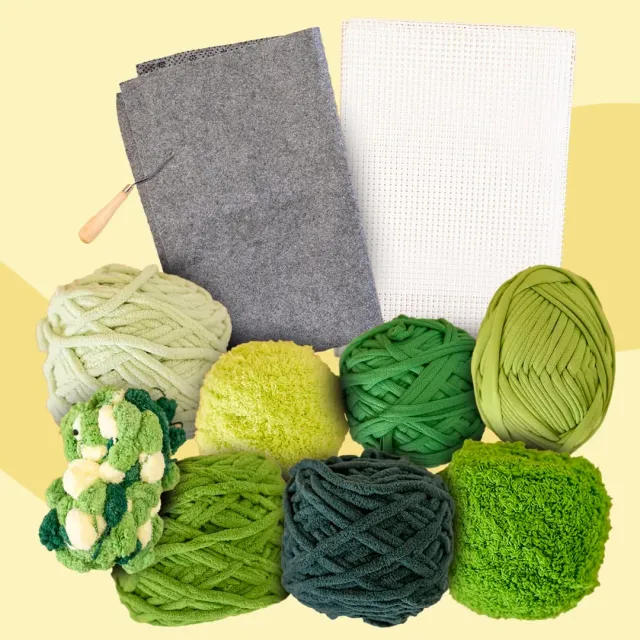 Craft Club Green Moss pachet fire verzi 8 nuante unelte