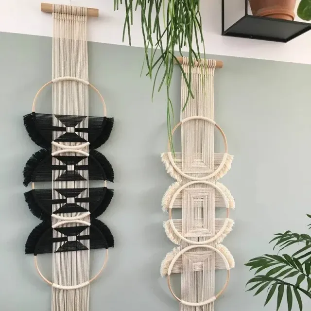 Macrame Meu macrame perete rotund 180x30 cm