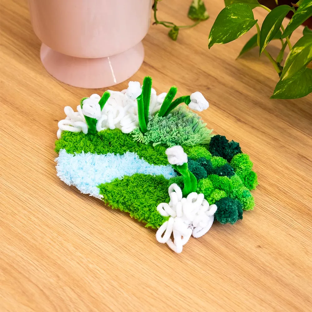 Craft Club Snowdrops kit coaster mușchi 22x15 cm începători