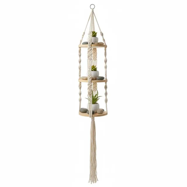 Macrame Meu raft perete macrame triplu 140x40 cm