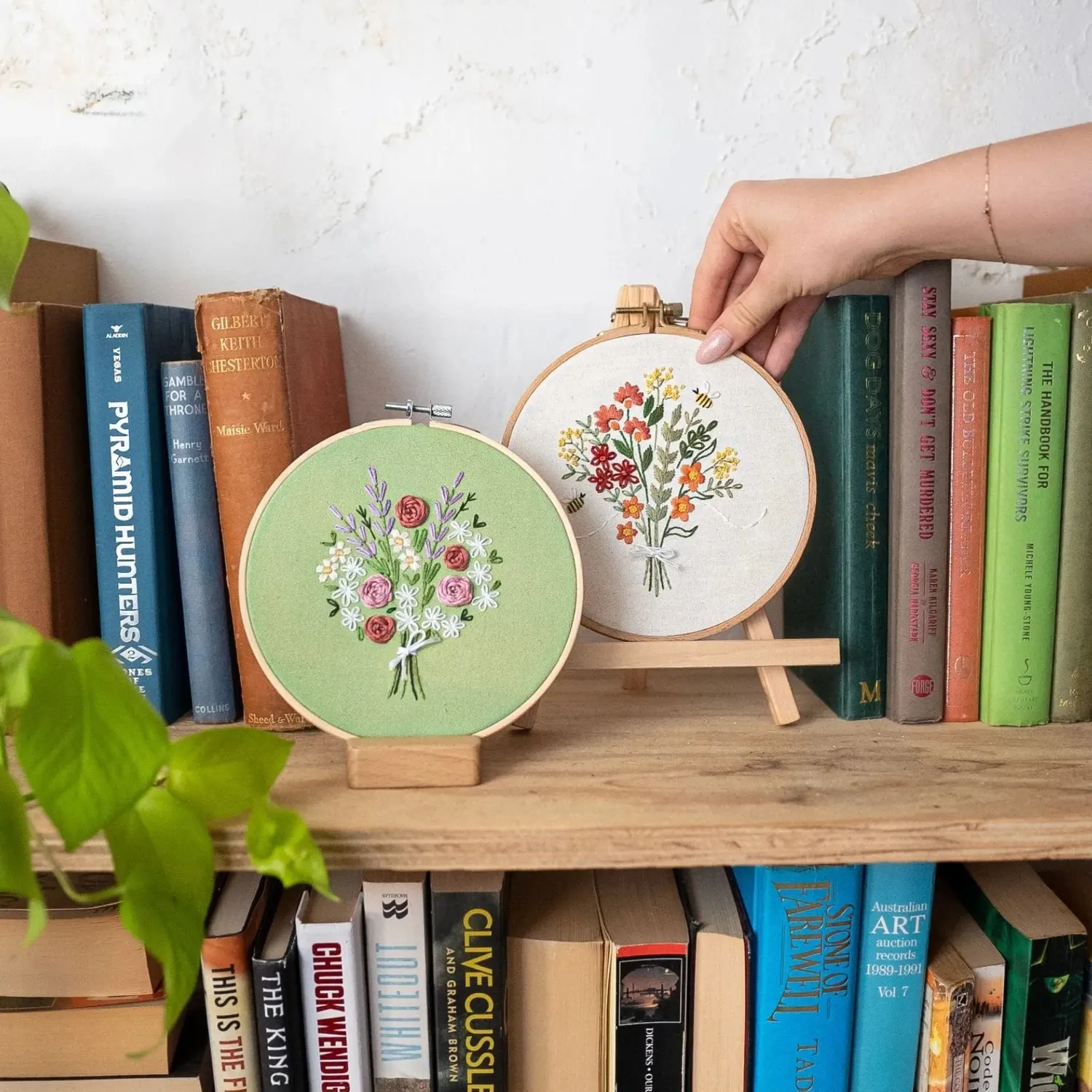 Craft Club suport lemn pentru gherghef 8x6cm