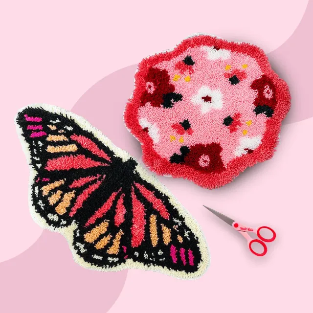 Craft Club set 2 covoare rug kit roz