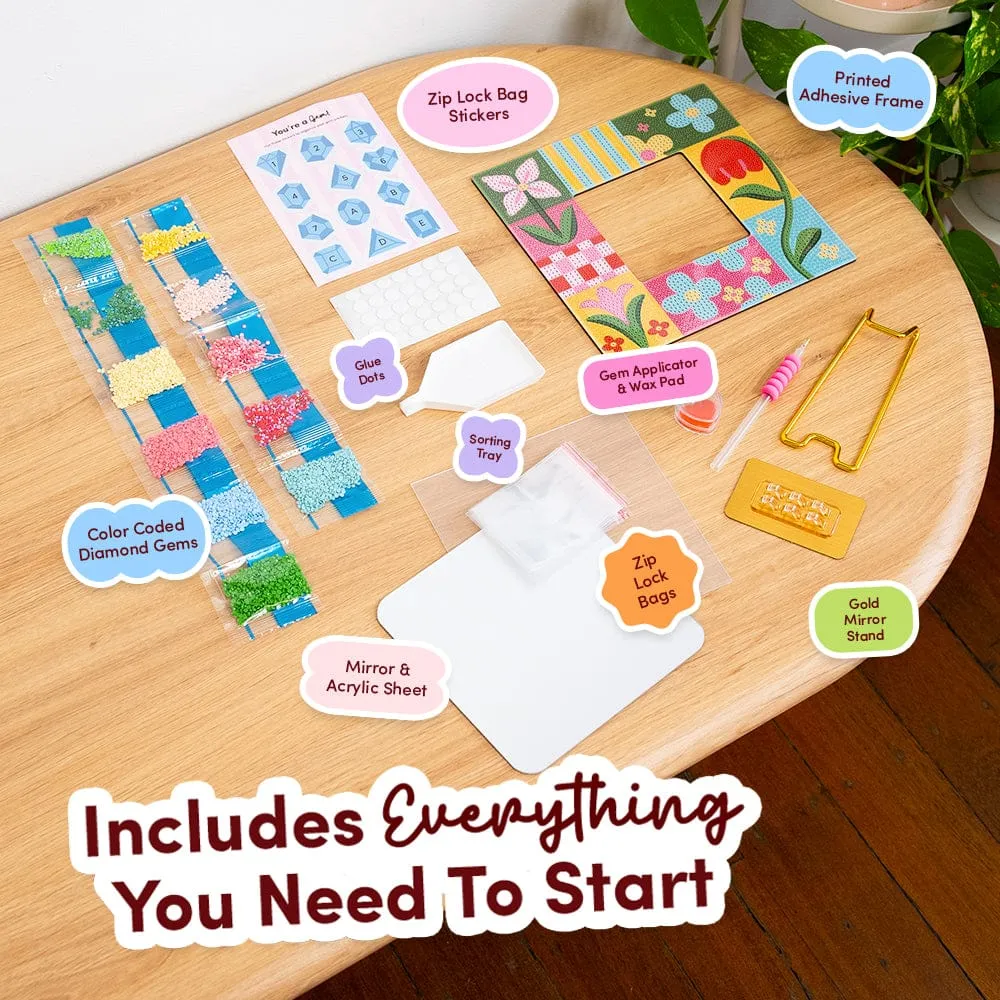 Craft Club kit rama oglinda diamond painting florala